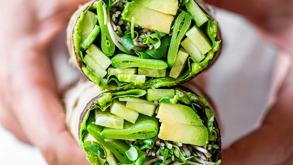 Grüne Sommer-Wraps