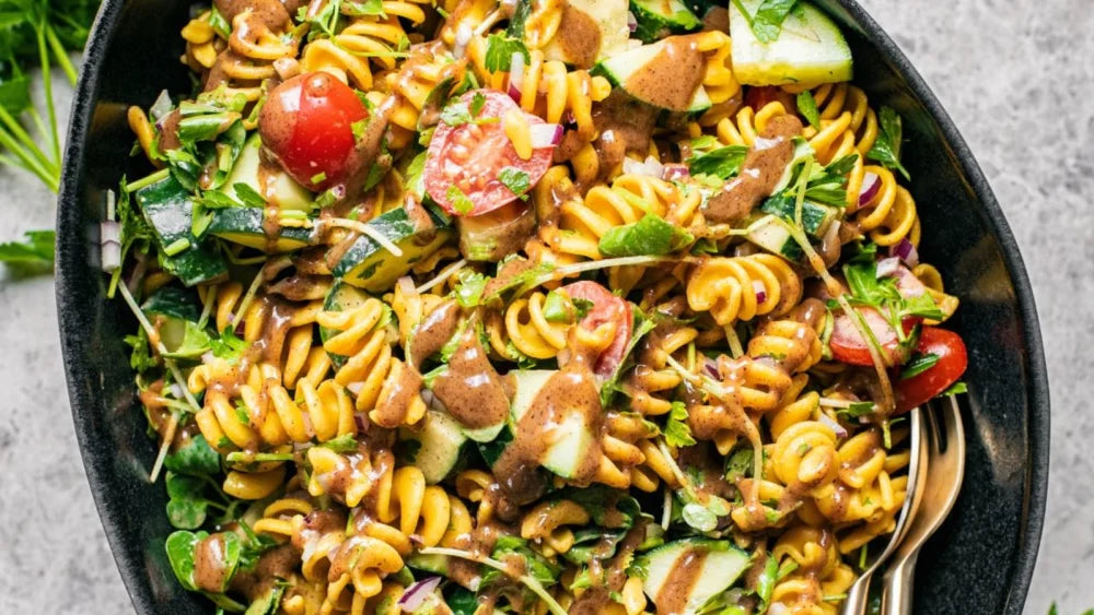 Nudelsalat mit Cashewbutter