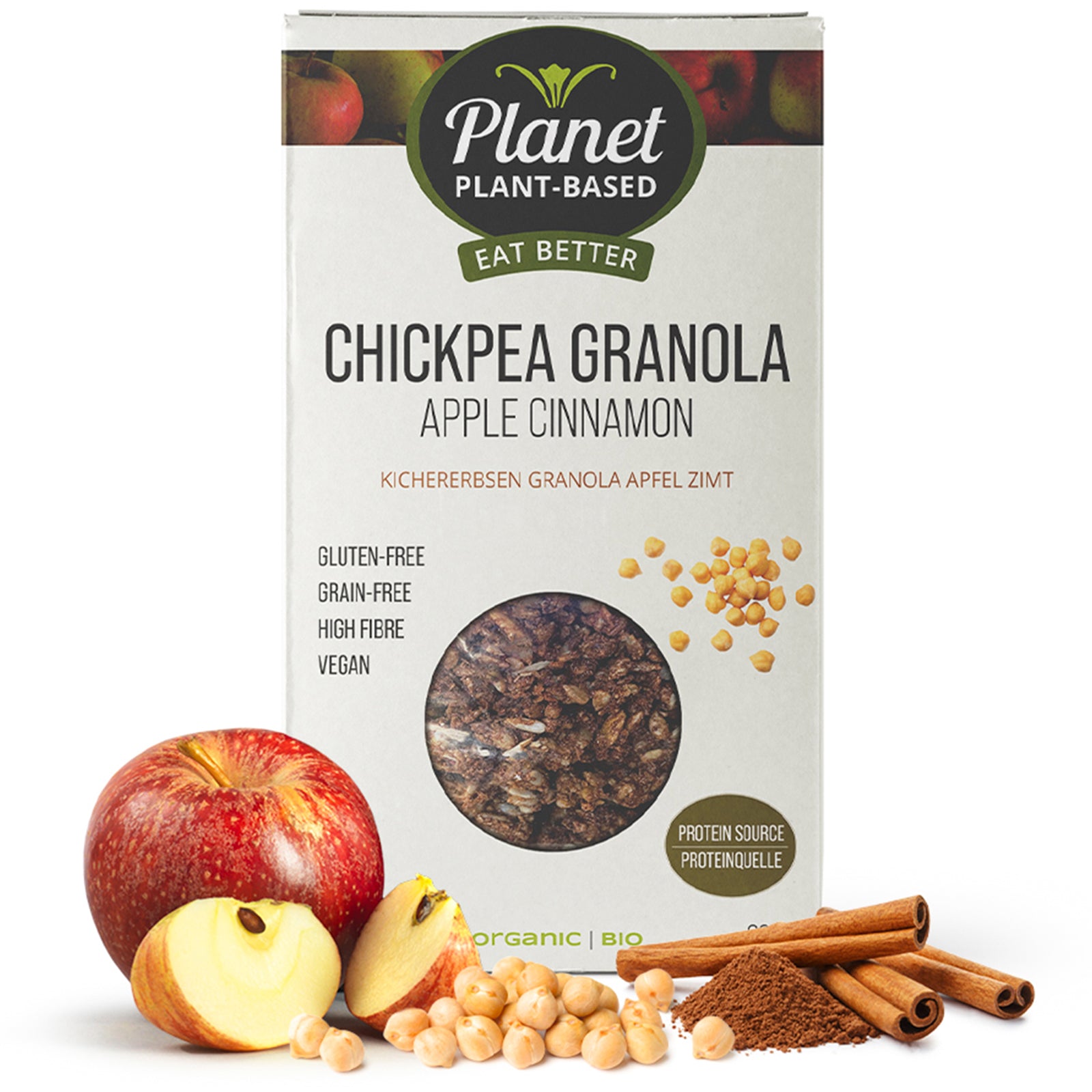 Bio Kichererbsen Granola Apfel Zimt